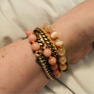 Chloe&Isabel brown and coral wrap bracelet or necklace